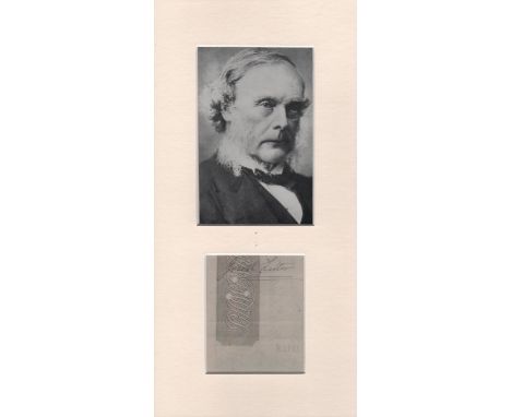 LISTER JOSEPH: (1827-1912) English Surgeon who promoted the idea of sterile surgery. Ink signature ('Joseph Lister') in the f