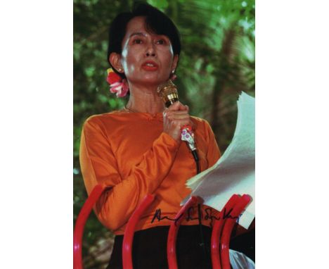 SUU KYI AUNG SAN: (1945- ) Burmese opposition Leader and General Secretary of the National League for Democracy, Nobel Peace 