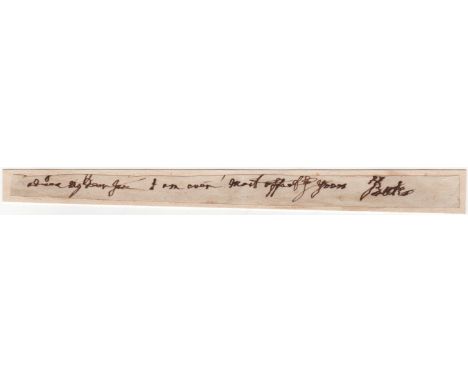 BUTE EARL OF: (1713-1792) British Prime Minister 1762-63. Dark ink signature ('Bute') and around ten additional words in his 