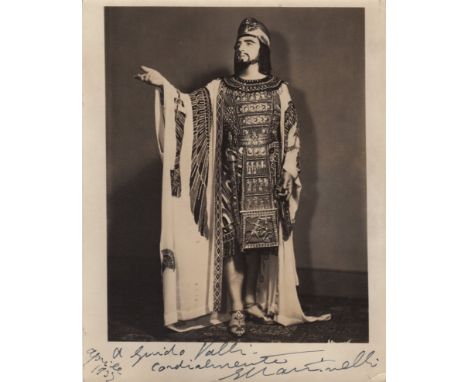 MARTINELLI GIOVANNI: (1885-1969) Italian Tenor. A good vintage signed and inscribed 8 x 10 photograph of Martinelli standing 