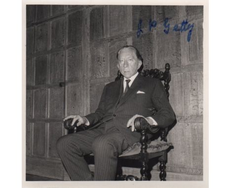 GETTY J. PAUL: (1892-1976) Anglo-American Industrialist, named by the Guinness Book of Records as the world's richest private