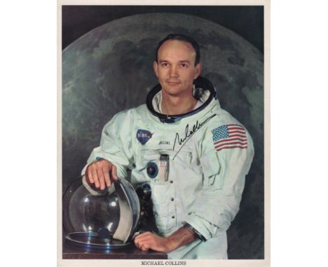 COLLINS MICHAEL: (1930-    ) American Astronaut, Command Module Pilot of Apollo XI, 1969. Signed colour 8 x 10 photograph, th