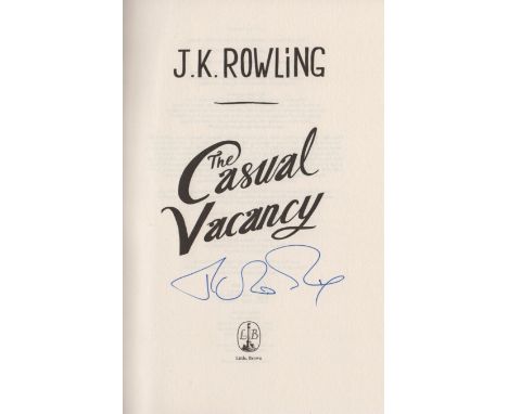 ROWLING J. K.: (1965-  ) British Author, creator of the Harry Potter fantasy series. Book signed, a hardback edition of The C