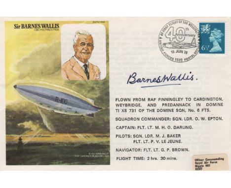 WALLIS BARNES: (1887-1979) English Scientist, inventor of the bouncing bomb used in Operation Chastise, the Dambusters Raid, 