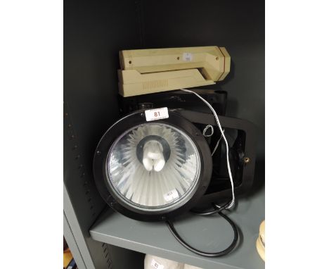A selection of vintage lighting equipment