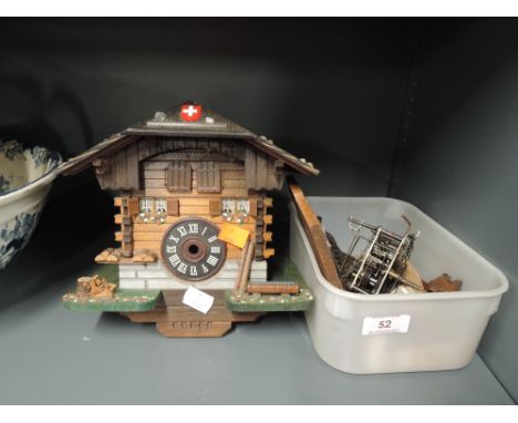 A vintage cuckoo clock spares or repairs