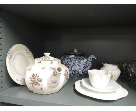 A selection of vintage ceramic including Royal Doulton teapot and Shelley