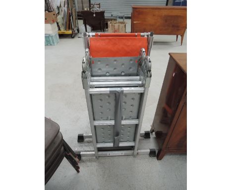 A set of modern folding step ladders