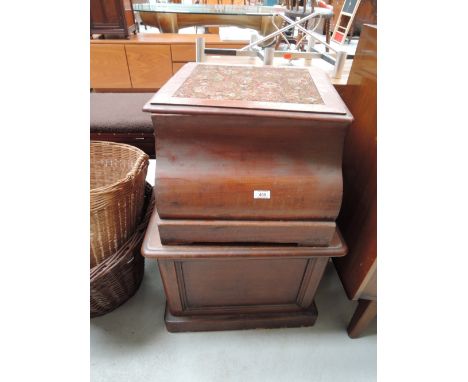 A Victorian mahogany box/step  commode and similar