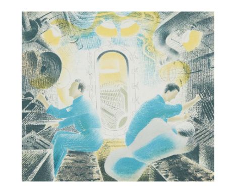  ERIC RAVILIOUS (BRITISH 1903-1942) SUBMARINES: WORKING CONTROLS WHEN SUBMERGED - 1940-41 Lithograph, from the edition of app