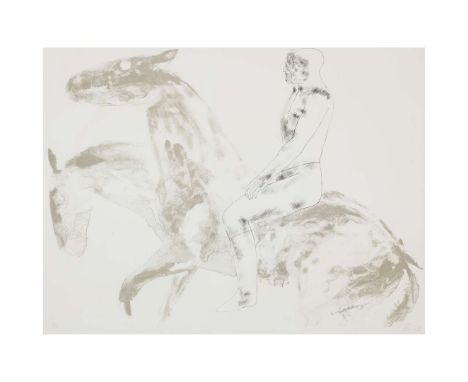 Dame Elisabeth FrinkMAN AND HORSE V - 1971Lithograph, 31/70, signed and numbered in pencilthe sheet 60cm x 80cm (23.5in x 31.