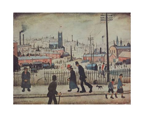 LAURENCE STEPHEN LOWRYVIEW OF A TOWN - 1973Off-set lithograph, ed. 850, signed in pencil to margin, printed by Bolton Fine Ar