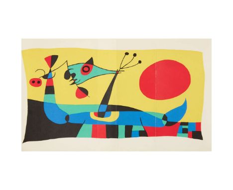 JOAN  MIROPEACOCK FEATHERS - 1956Lithograph, printed by Mourlot, Paris, published by Maeght Editions, Paristhe sheet 23cm x 3