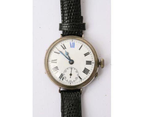 A vintage Diana button wind watch with an enamel dial second subsidiary dial working order.