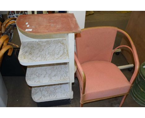 Corner shelf unit and a loom style chair