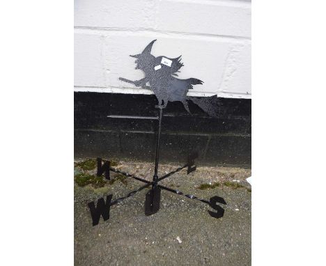 Weather vane with witch decoration