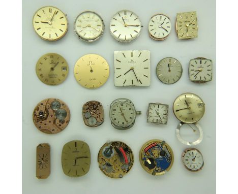 Twenty ladies Omega wristwatch movements. UK P&amp;P Group 0 (£6+VAT for the first lot and £1+VAT for subsequent lots) 