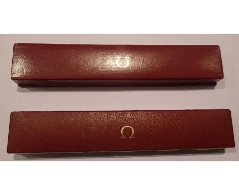 Two Omega wristwatch boxes. UK P&amp;P Group 1 (£16+VAT for the first lot and £2+VAT for subsequent lots) 