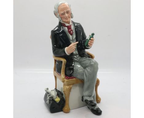 Royal Doulton figurine, The Doctor HN2858, no cracks or chips, H: 19 cm. UK P&amp;P Group 2 (£20+VAT for the first lot and £4