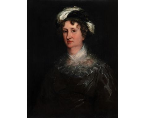 ENGLISH SCHOOL (EARLY 19TH CENTURY) PORTRAIT OF A LADYoil on canvas77 x 64cm; 30 1/4 X 25 1/4in103.5 x 86.5cm; 40 3/4 x 34in 