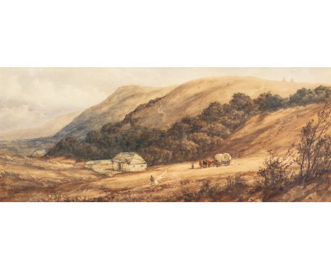 RICHARD HENRY NIBBS (BRITISH 1816-1893) THE DOWNS ABOVE CLAYTON WITH THE TWIN MILLS, SUSSEXsigned R Nibbs lower right pencil 