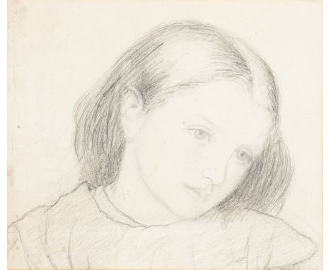 WALTER JOHN NEWSTUB (BRITISH 1831-1906) (i) PORTRAIT OF A GIRL; (ii) HEAD OF A WOMAN IN PROFILE(i) pencil; (ii) black crayon(