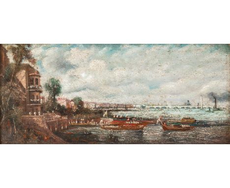 S.E. SHERES (BRITISH 19TH CENTURY) THE OPENING OF WATERLOO BRIDGE FROM WHITEHALL STAIRS, JUNE 18TH 1817signed and inscribed J