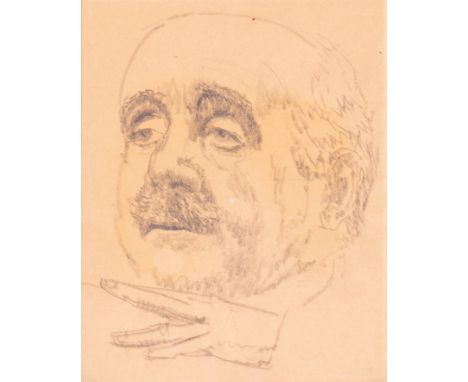 ENGLISH SCHOOL (20TH CENTURY) PORTRAIT OF MAX BEERBOHMpencil and charcoal on paper25.5 x 20cm; 10 x 8in46 x 38cm; 18 x 15in (