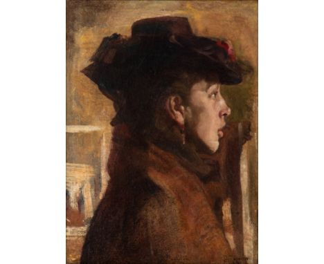 AFTER GIACOMO FAVRETTO (ITALIAN 1849-1887) PORTRAIT OF A WOMAN IN PROFILEbears signature G. Favretto lower rightoil on canvas