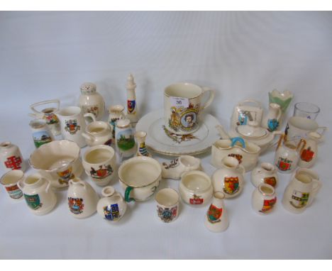 Approx. 40 crested ware items to include some Goss examples