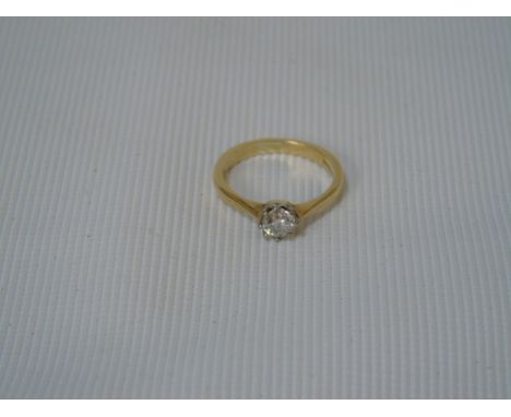 9ct Gold solitaire diamond ring