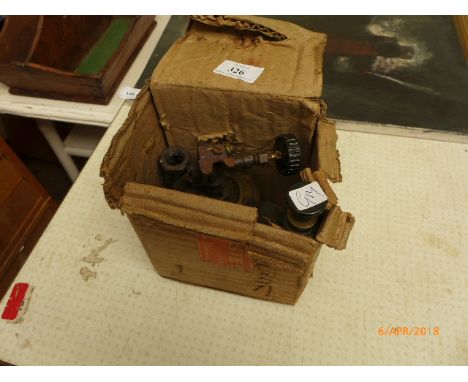 Brass blow lamp in original cardboard box
