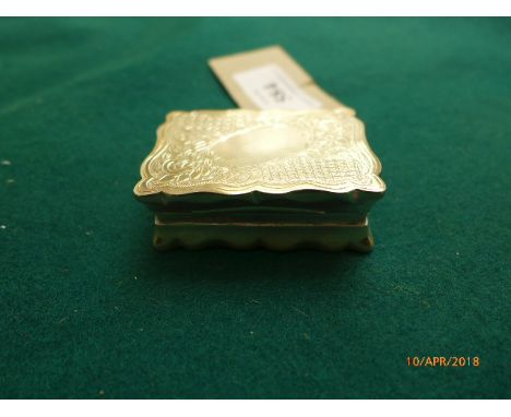 Victorian silver snuff box (Birmingham 1867)