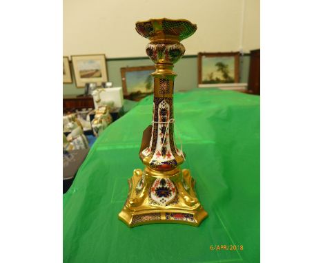 Large 'Old Imari' candlestick marked 1128 and LV111