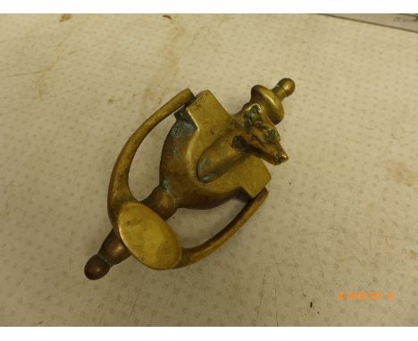 Embossed brass plant holder, brass door knocker etc.(4 pieces)