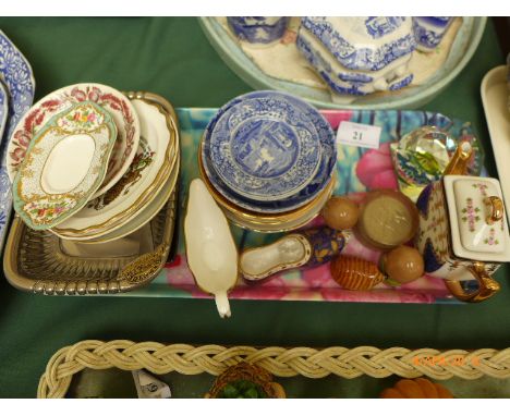 Selection of miniatures incl. bowls, Spode and Wade items etc.