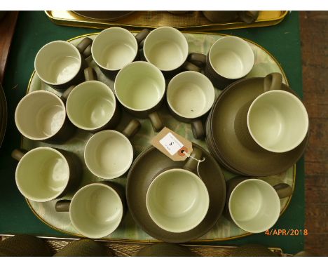 Selection of 13 matching coffee/tea cups and saucers