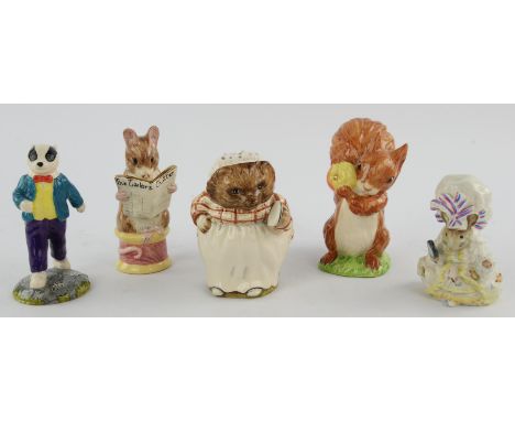 Eight Beswick porcelain figures comprising ; Rupert Bear and Algy Pup Go-Karting, Happy Birthday Rupert, Bill Badger, Tailor 