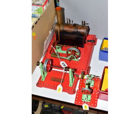 AN UNBOXED MAMOD LIVE STEAM ENGINE, No.SE3, worn and fired condition but appears largely complete and with burner tray, with 