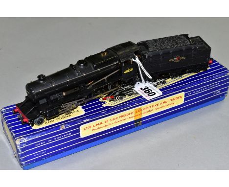 A BOXED HORNBY DUBLO THREE RAIL CLASS 8F LOCOMOTIVE, No 48158, B. R. black livery (LT 25), in good condition with very minor 