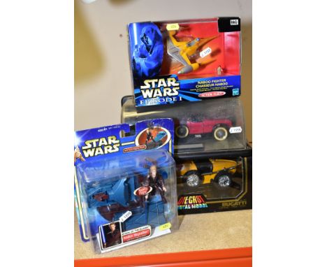 TWO BOXED HASBRO STAR WARS ITEMS, Naboo Fighter from Episode 1 and Anakin Skywalker with Force-Flipping Attack from Attack of