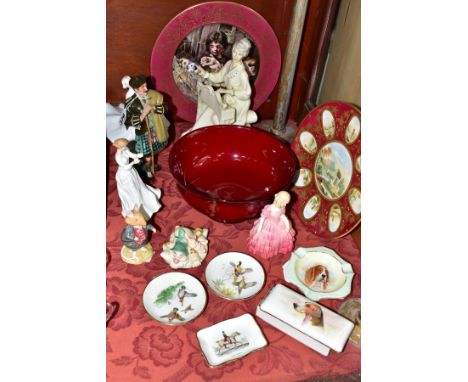 A GROUP OF CERAMICS to include a group of Royal Doulton, comprising The Laird HN2361, Rose HN1368, Thank You HN3390, Pirouett