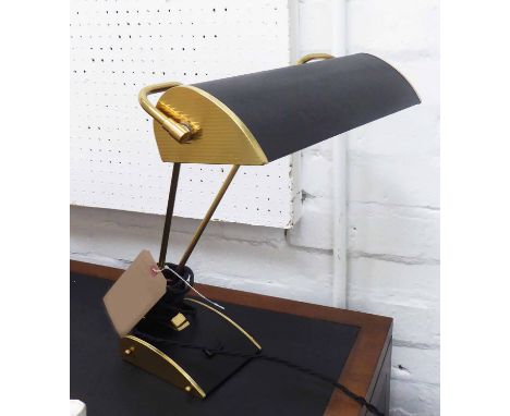 JUMOI DESK LAMP, designed by Eileen Gray, black and gilt finished metal. (with faults)