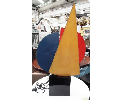 TAMP LAMP SCULPTURE, Italian mid 20th century in manner of Alexander Calder lacquered base with multiple fabric shades, 101cm