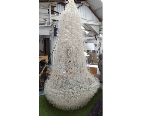 KAREN VAN LIESHOUT 'CABLE TIE' CHANDELIER, approx 320cm H.