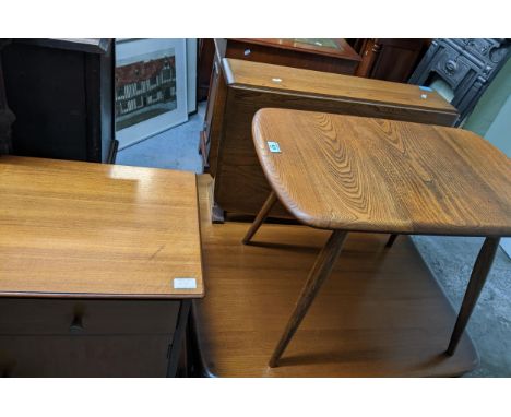 A group of small retro style mid. to late 20th century furniture to include an Alfred Cox (Furniture) Ltd. bedside cabinet, a