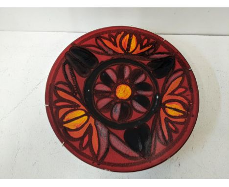 A Poole Pottery Delphis ware plate measuring 36 cm WLocation: 9-3If there is no condition report, please request.