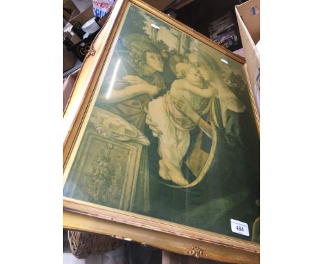 A large glazed and framed print. 