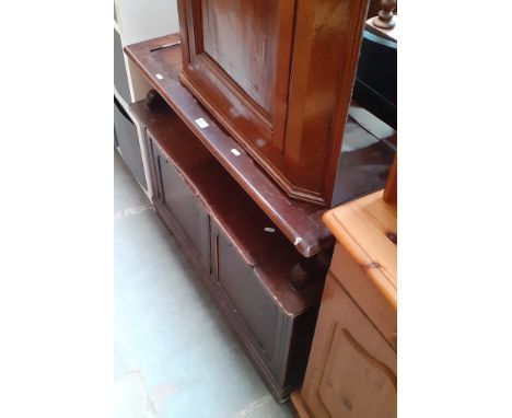 An oak monks bench. 
