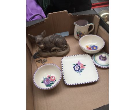 6 pieces of Poole pottery 